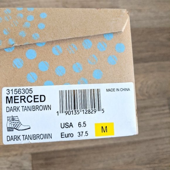 SOFFT Merced Dark Tan and Brown Neutral Strappy Bootie Ankle Boots Size 6.5 - Picture 6 of 7